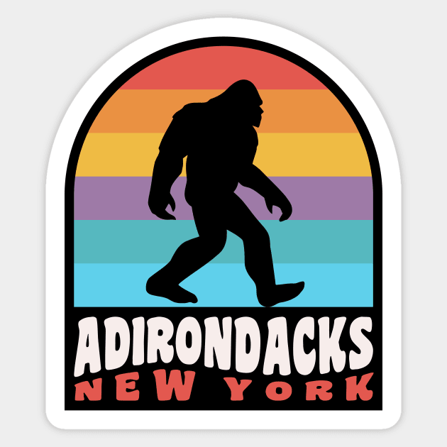 Adirondacks New York Bigfoot Sasquatch High Peaks Sticker by PodDesignShop